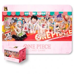 One Piece Card Game – Tapis de jeu et deck box – 25th Edition